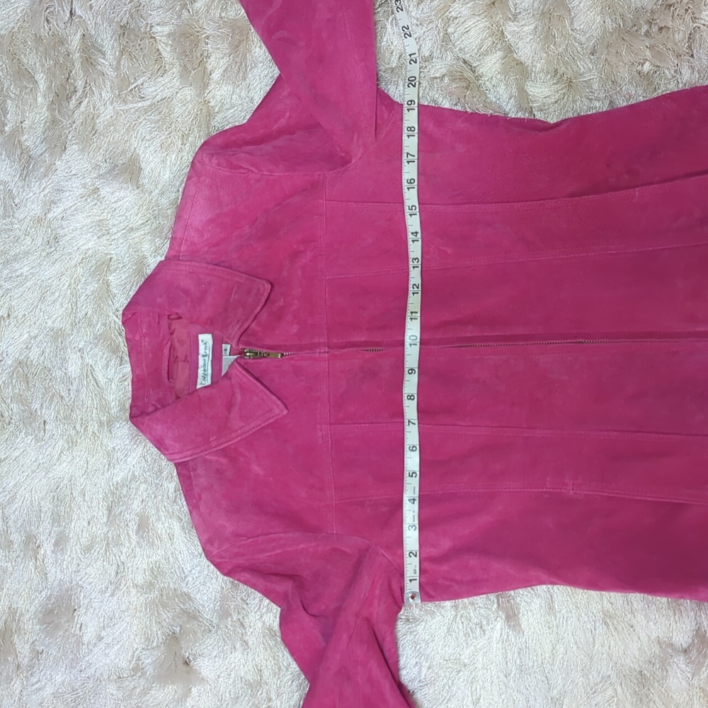 Coldwater Creek Pink Suede Leather Jacket S - Picture 8 of 10